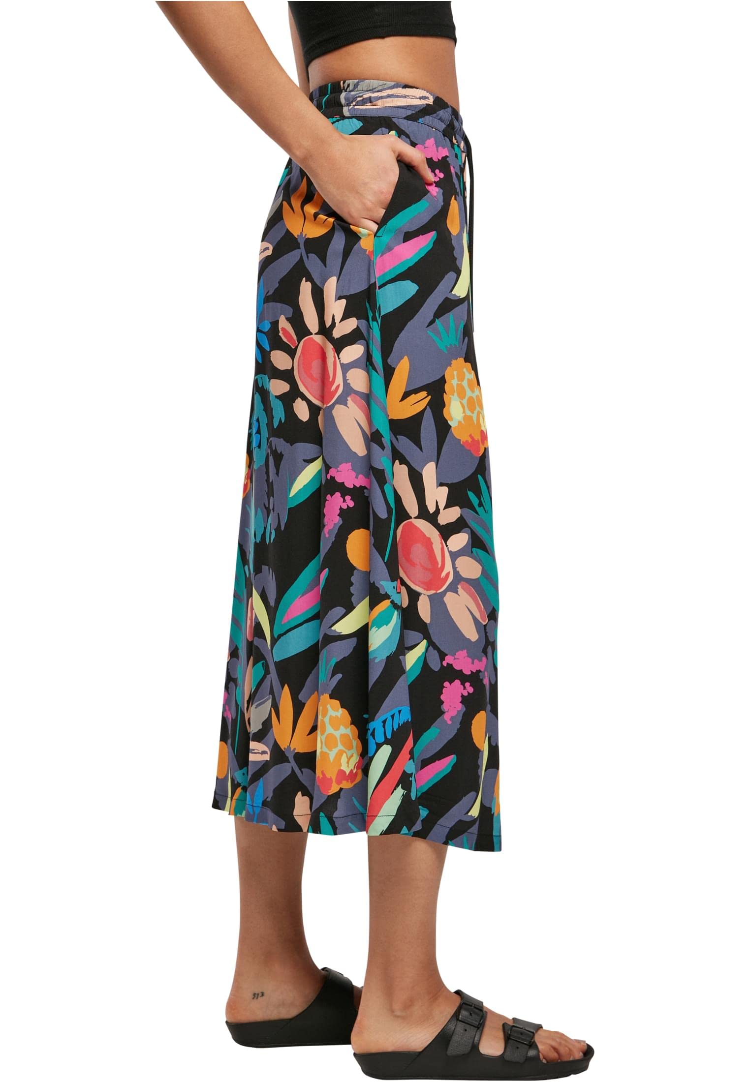 Urban Classics Damen Ladies Viscose Midi Skirt