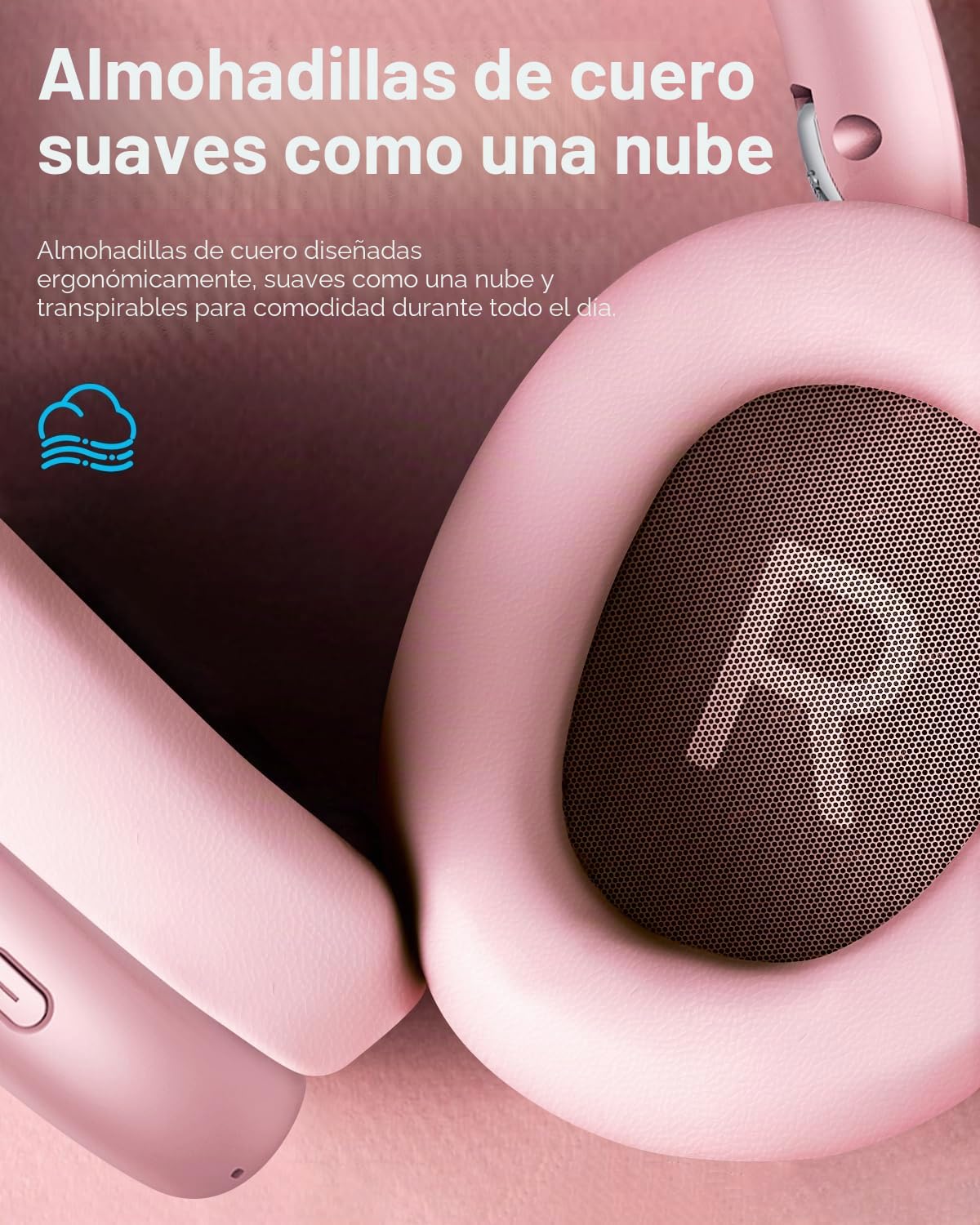 Wentronic Y01 - Auriculares inalámbricos con cancelación de ruido Bluetooth 5.3, sobre la oreja, con micrófono, audio de alta resolución, 48 horas de reproducción, almohadillas plegables y cómodas