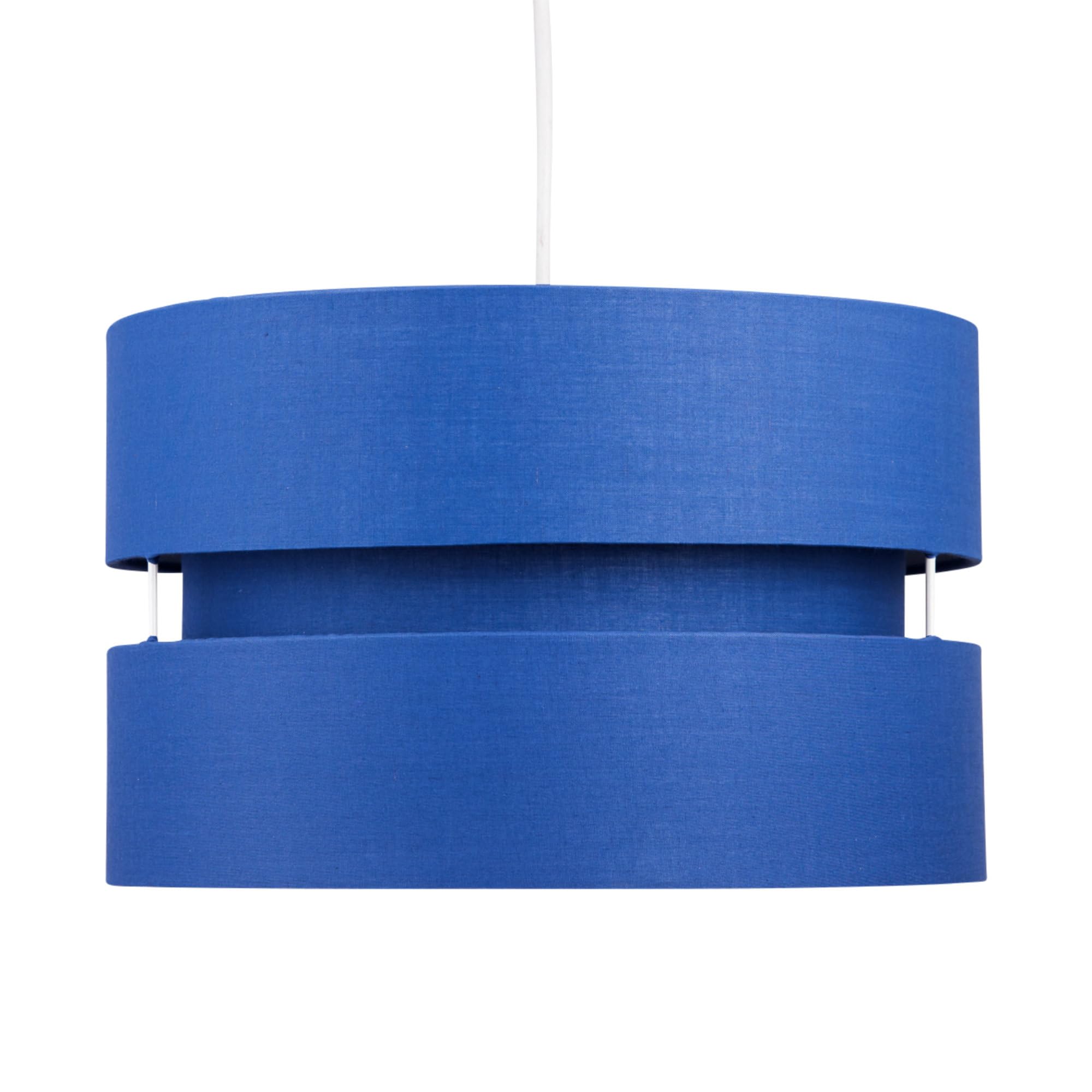 Blue Layered Easy Fit Drum Lamp Shade