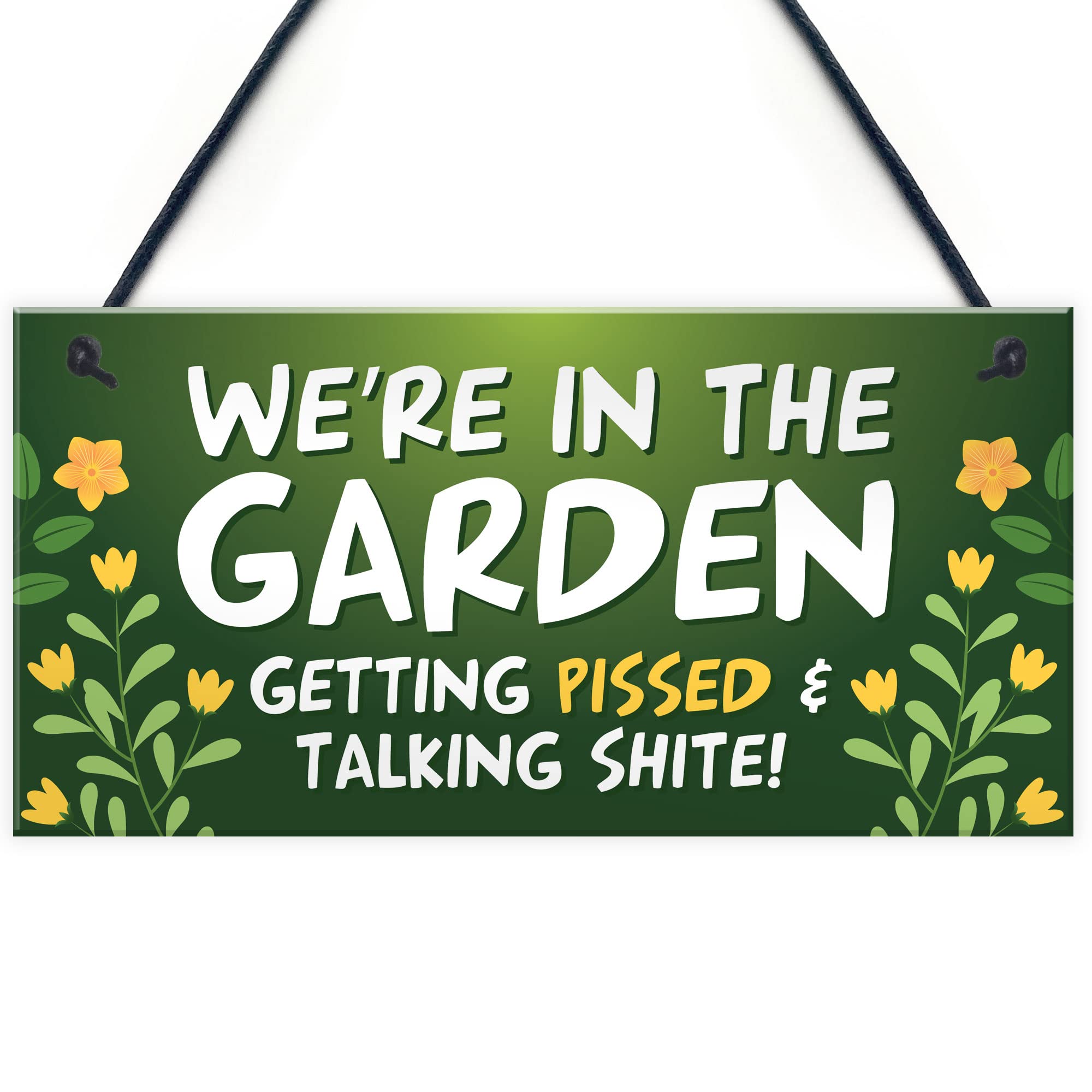 Red Ocean Garden Plaque Garden Bar Sign Shed Summerhouse Friendship Funny Alcohol Gin Wine Gift