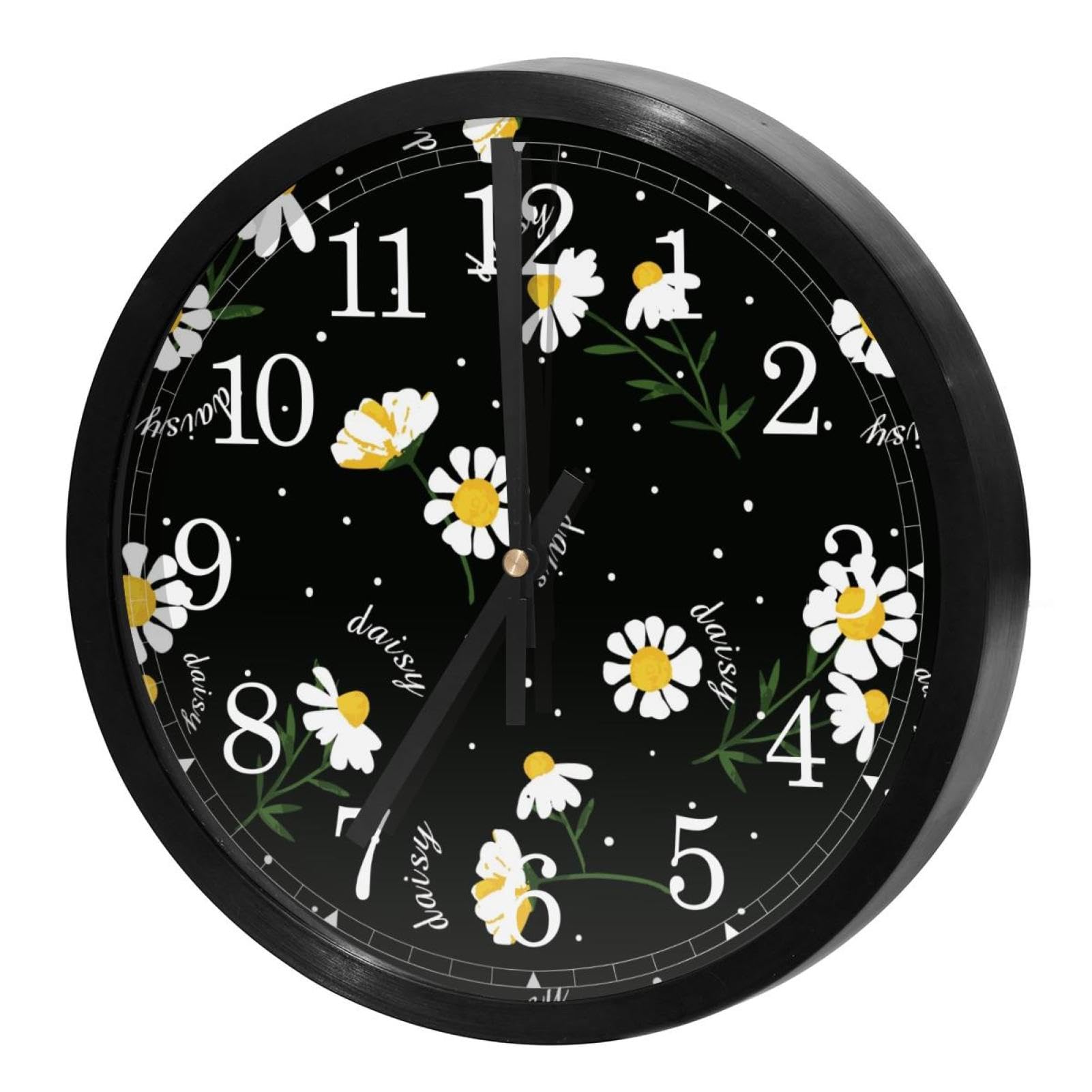 Horloge murale silencieuse sans tic-tac ronde et précise à piles pour maison