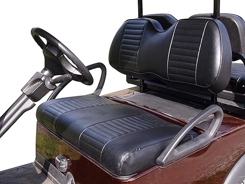 Huskey - Fundas de asiento para carrito de golf delantero y trasero para EZGO y Club Carvarios colores, material de vinilo de grado marino,