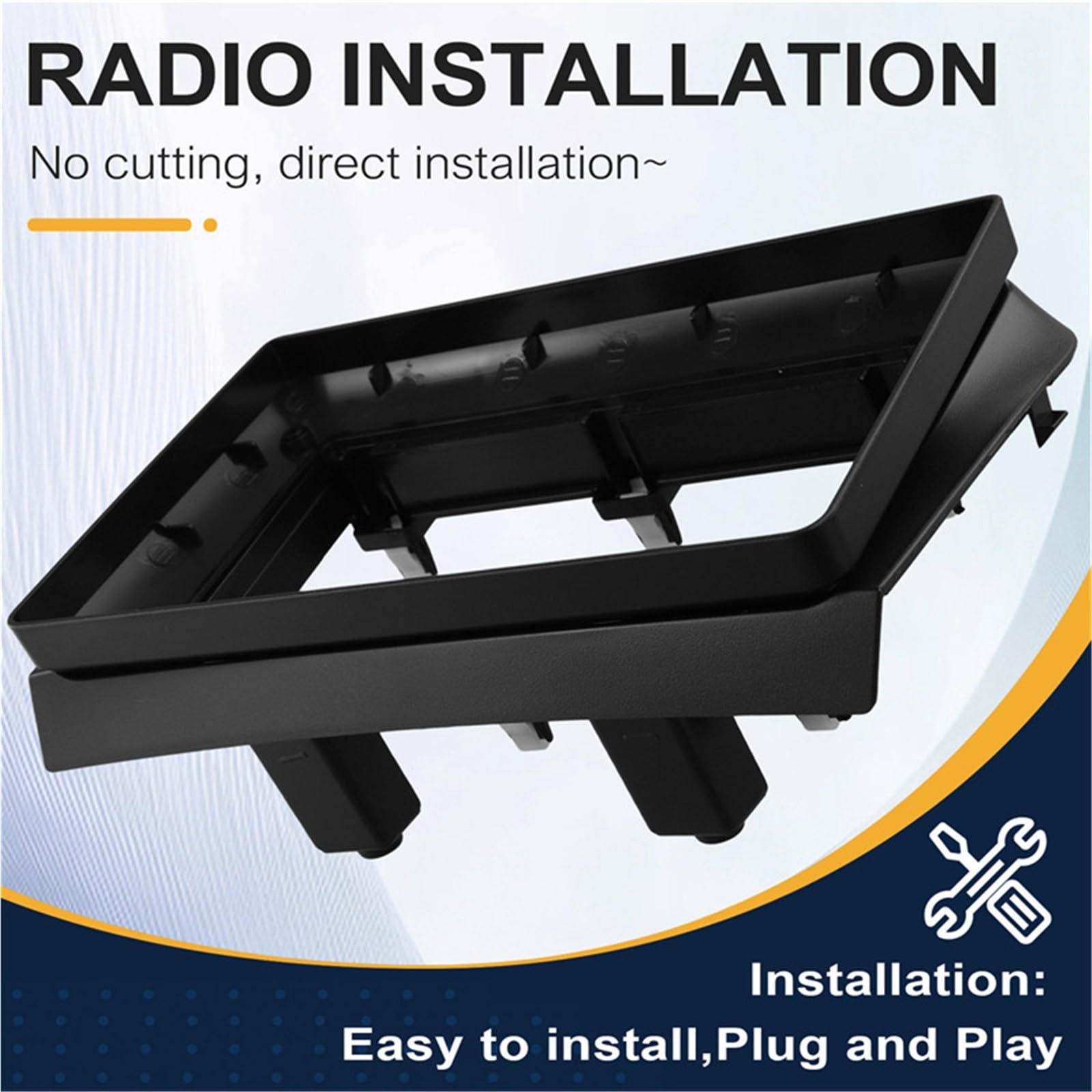 Lecteur DVD de Voiture Cadre Adaptateur de Cadre de Tableau de Bord pour Fiat Croma 2005-2010 9 Pouces, kit de Montage pour Tableau de Bord Auto Radio Cadre