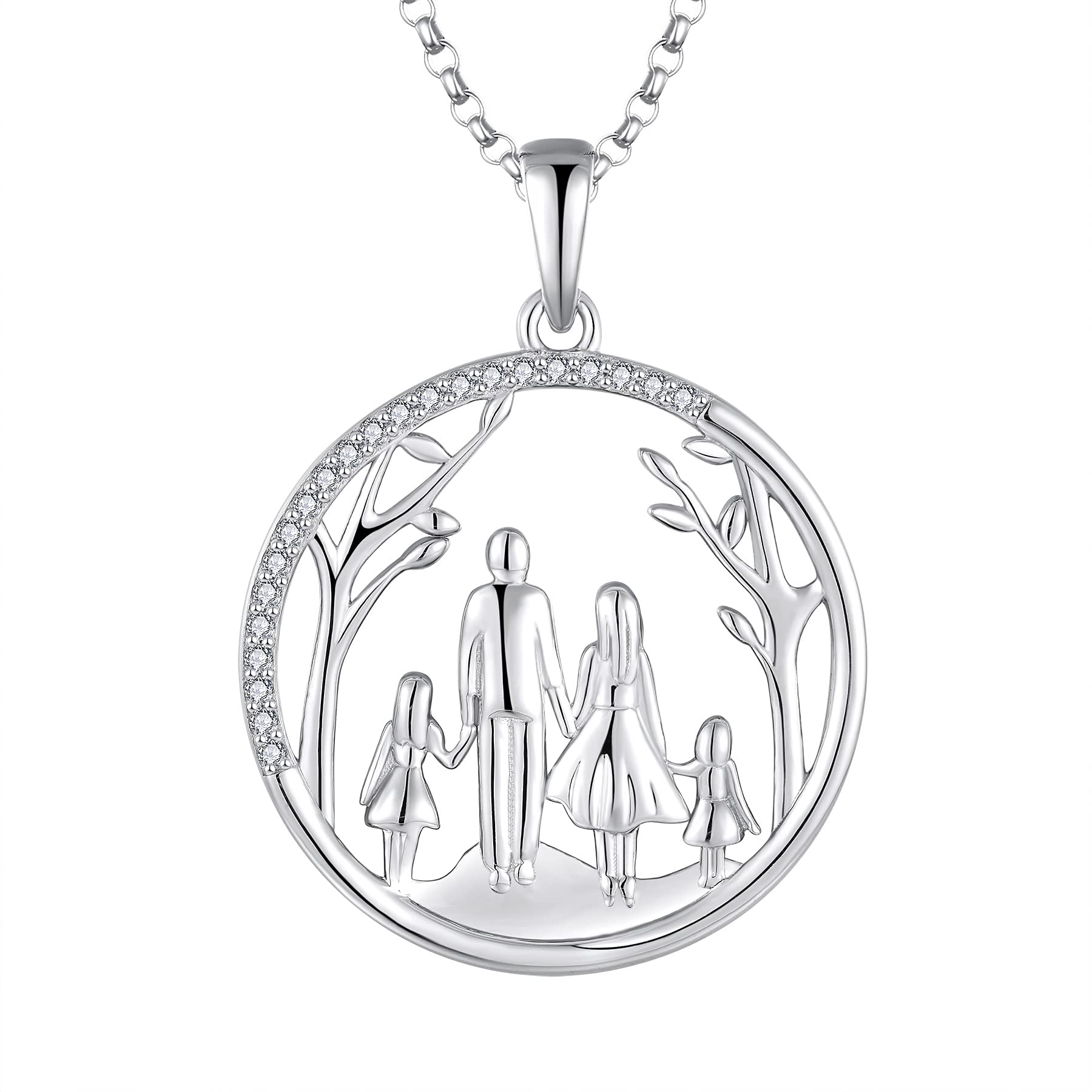 JO WISDOM Women Celtic Claddagh Necklace,925 Sterling Silver