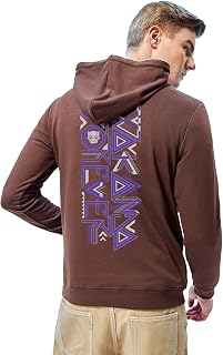 Bewakoof Cotton Blend Official Marvel Merchandise Men's Graphic Printed Regular Fit Full Sleeve Terry Hoodies Price In India