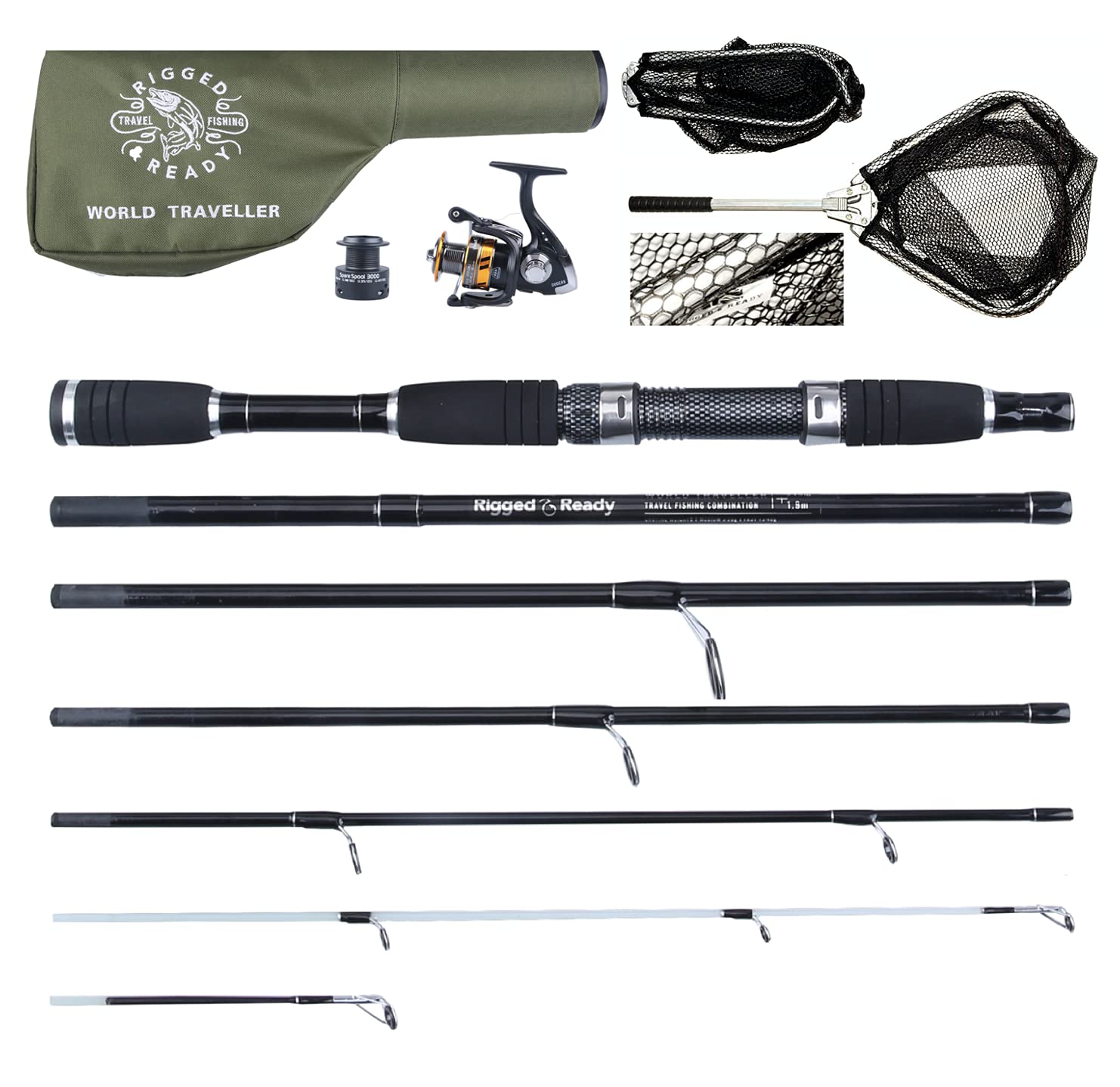 Buy World Traveller Travel Fishing Rod Reel & Case Set. Compact 6