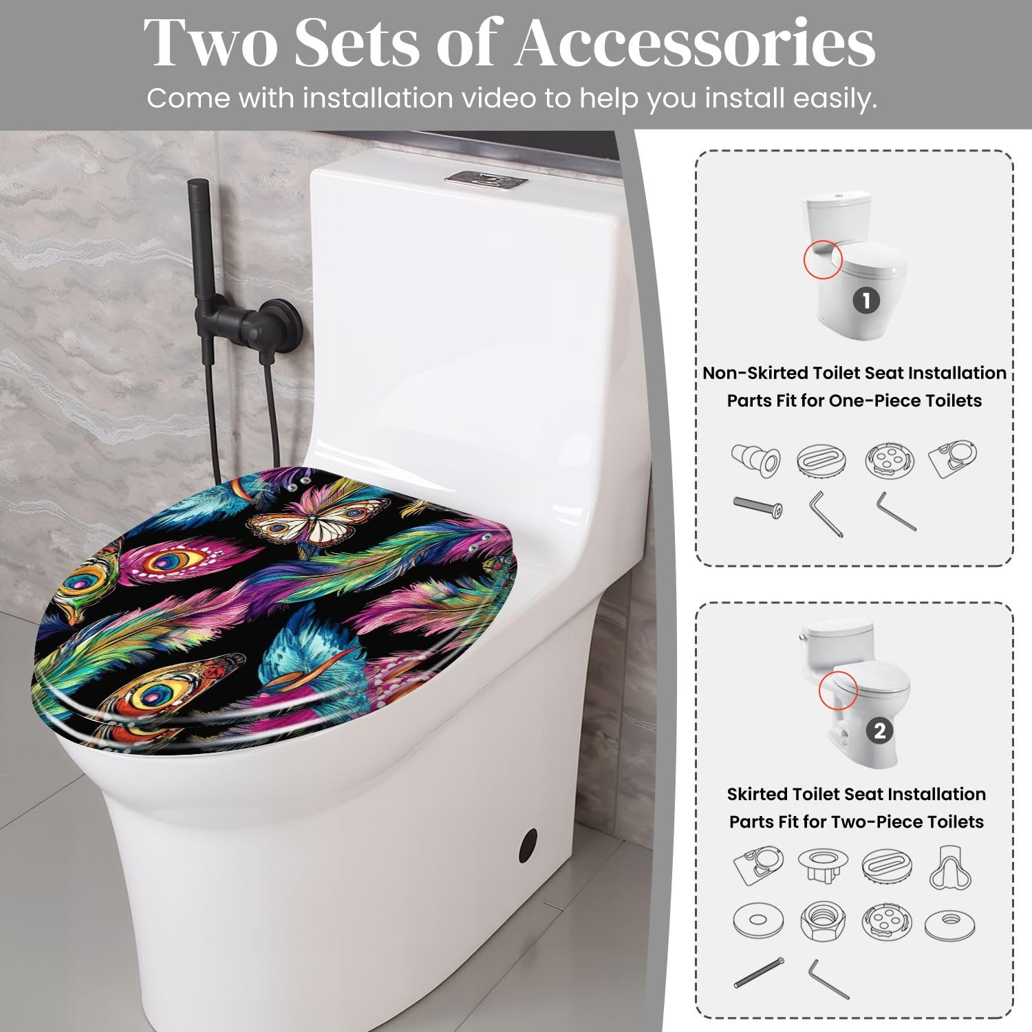 Asiento de inodoro alargado para baño