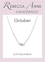 Vista 124 de Gargantilla de piedra natal – Regalo de cumpleaños, regalo para niña, mujer, amiga, hija, esposa, mamá, ella, joyas de piedras preciosas para uso