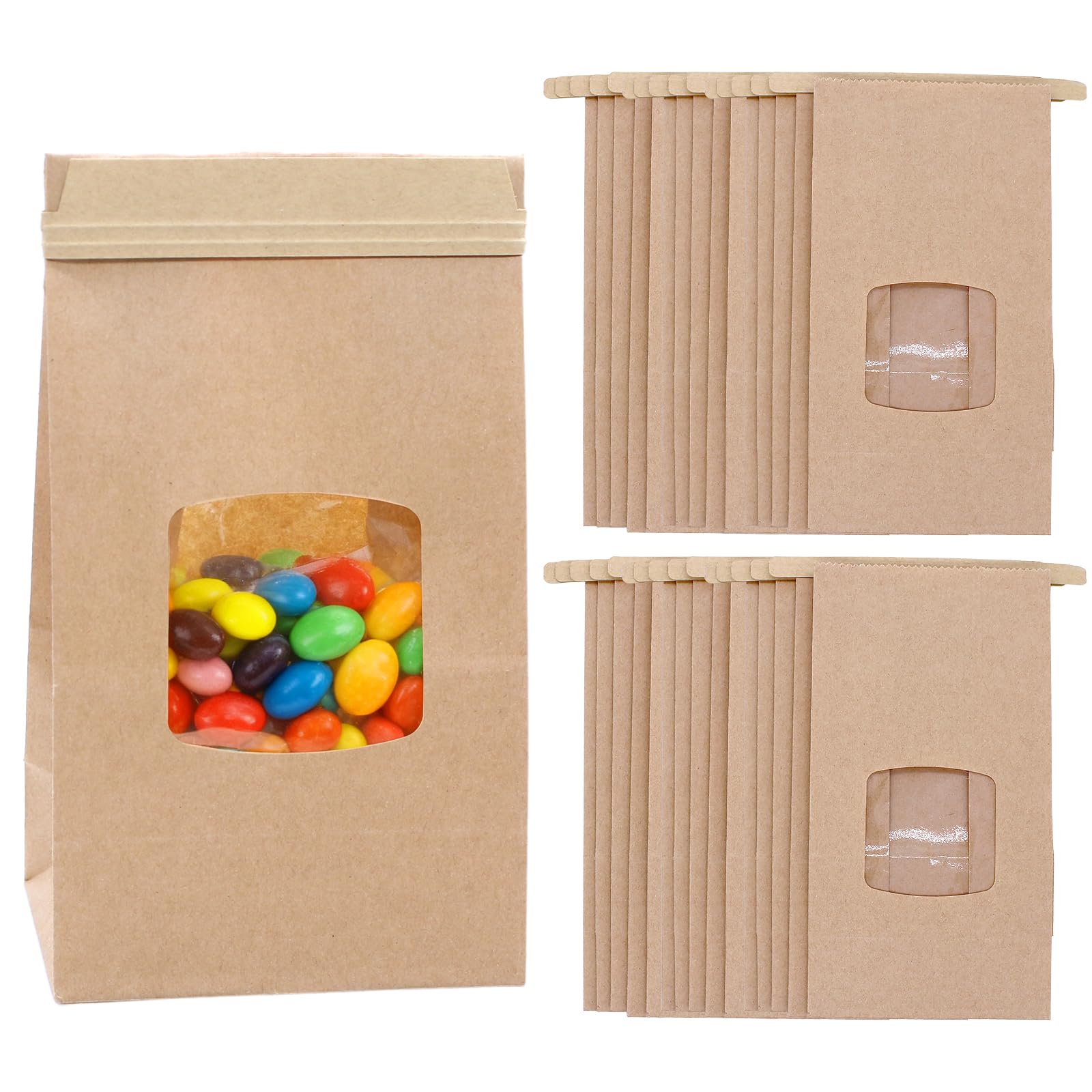 Bolsas de papel kraft para regalos de Navidad con cierre reutilizable y diseño elegante