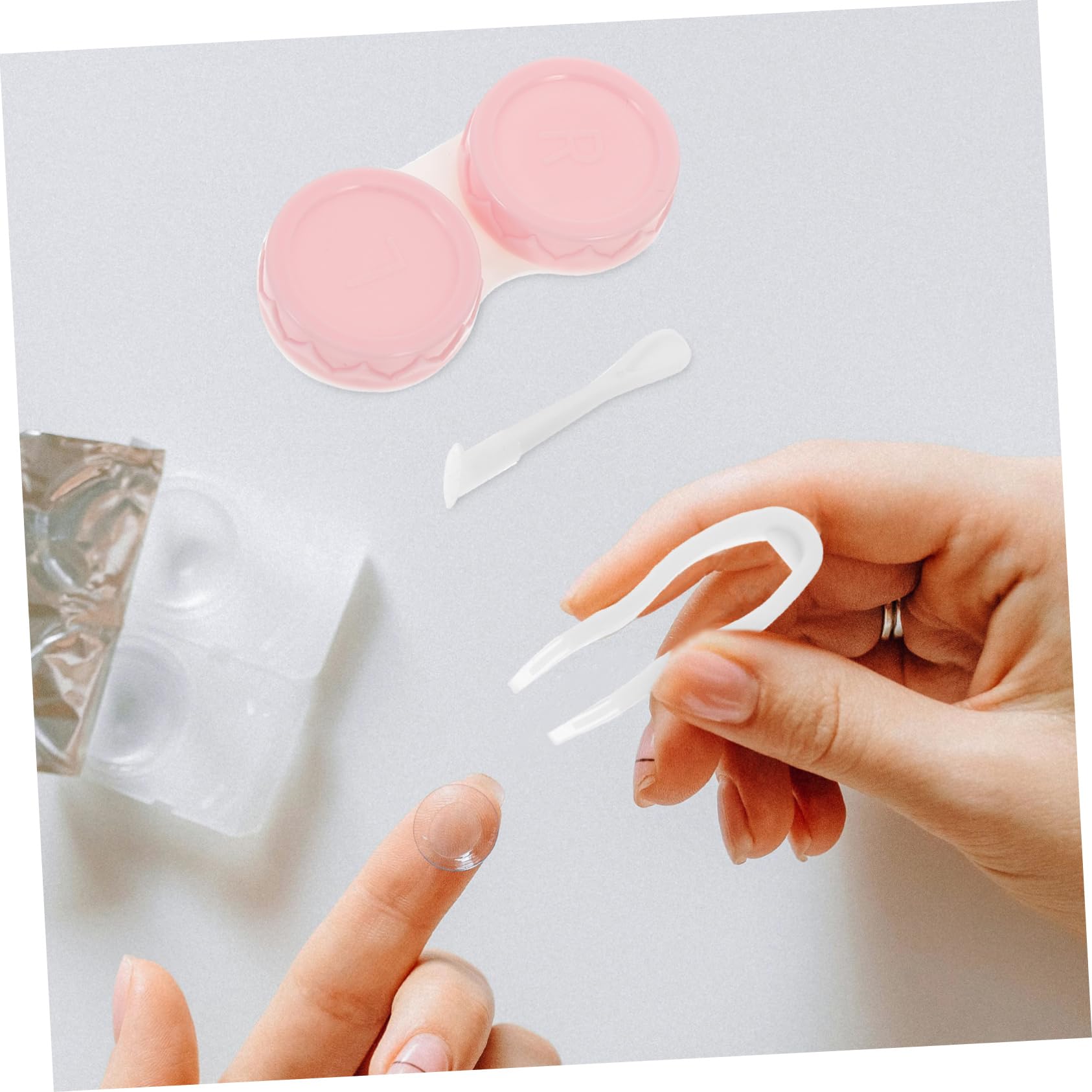VALICLUD 10 Set Custodia Per Lenti a Contatto Astuccio Portatile Custodia Per Gli Occhiali Custodia Contatti Sostituibile Titolare Di Contatti Domestici Comodo Porta Contatti Plastica