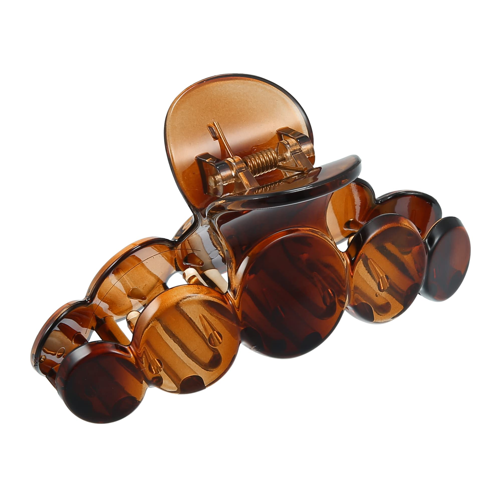 VOCOSTE Garra Pinza Pelo Accesorios Antideslizante Agarre Plástico Marrón para Mujeres, Pelo Clip, 3.94"