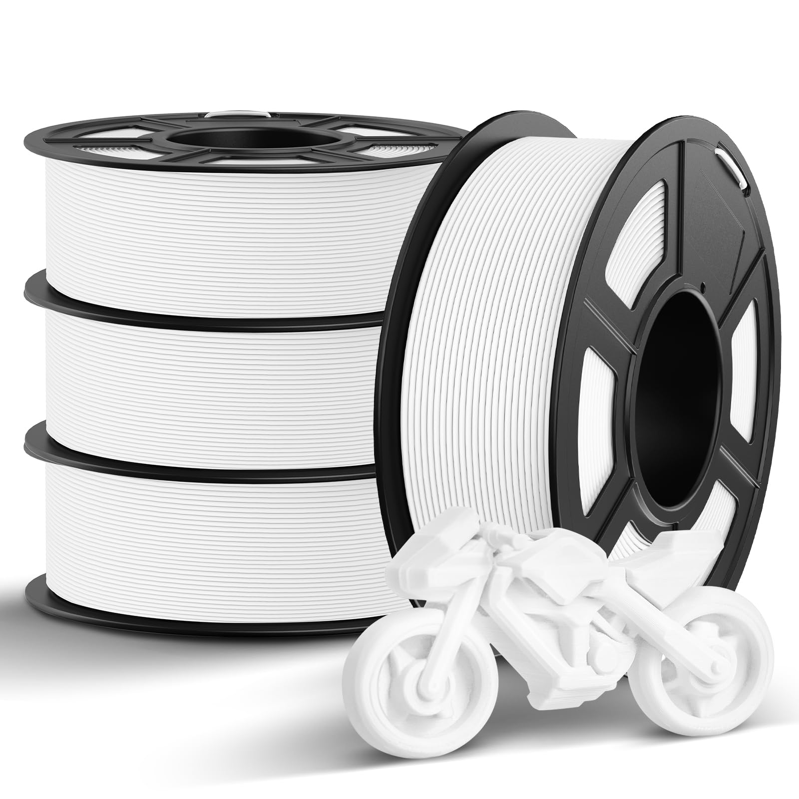 TECBEARS Rapid PETG Filament 1.75mm, 4kg White