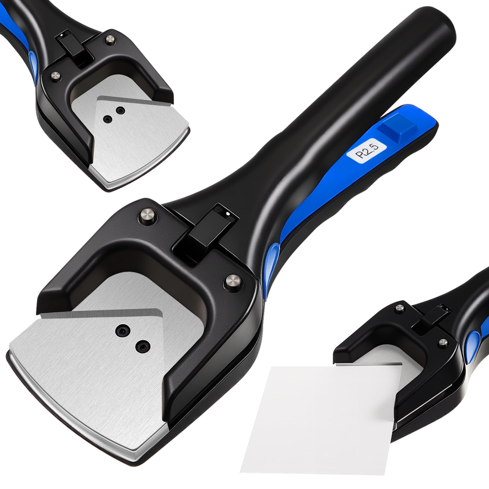 Photo 1 of Lasnten Corner Rounder Punch, 2.5mm Radius (3/32") Hand Tool Cutter Applied for PVC Card Cutting, Heavy Duty Rounded Edge Circle Rounding Maker Clipper