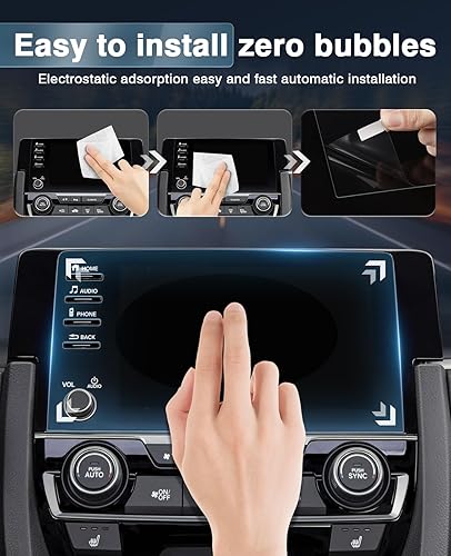 Miniatura 6 de Sunsdrew 2 protectores de pantalla Civic para Honda Civic LX EX Touring Si EX-L 10 generación 2019, 2020, 2021, accesorios de 7 pulgadas, protector