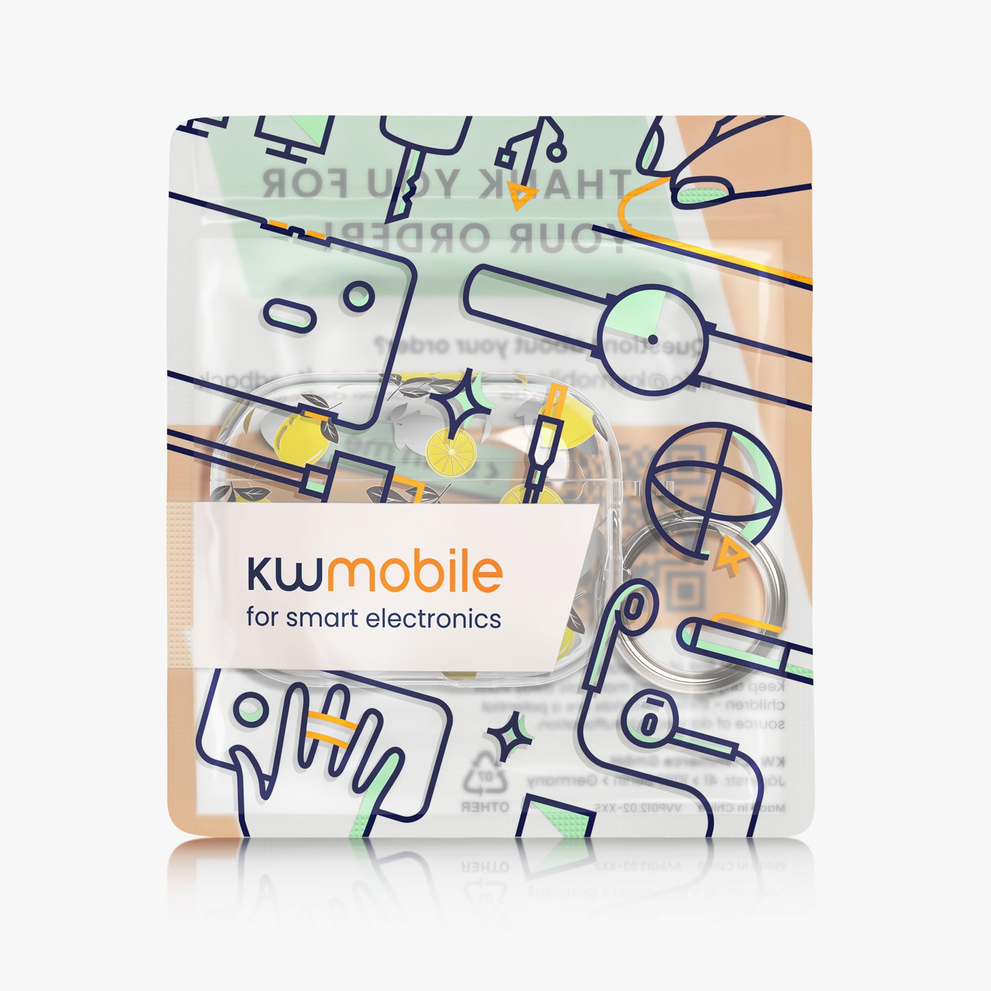 kwmobile Etui kompatybilne z Apple Airpods Pro 3 Case - Miękka ochronna obudowa TPU - Żółto-przezroczysta cytryna