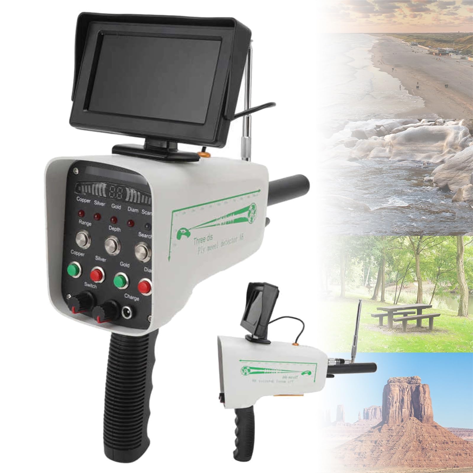 Detector de metales profesional, mayor precisión, 4 modos para detección de metales, pantalla LCD, herramientas multifuncionales de descubrimiento de metales, impermeable y portátil, buscador de