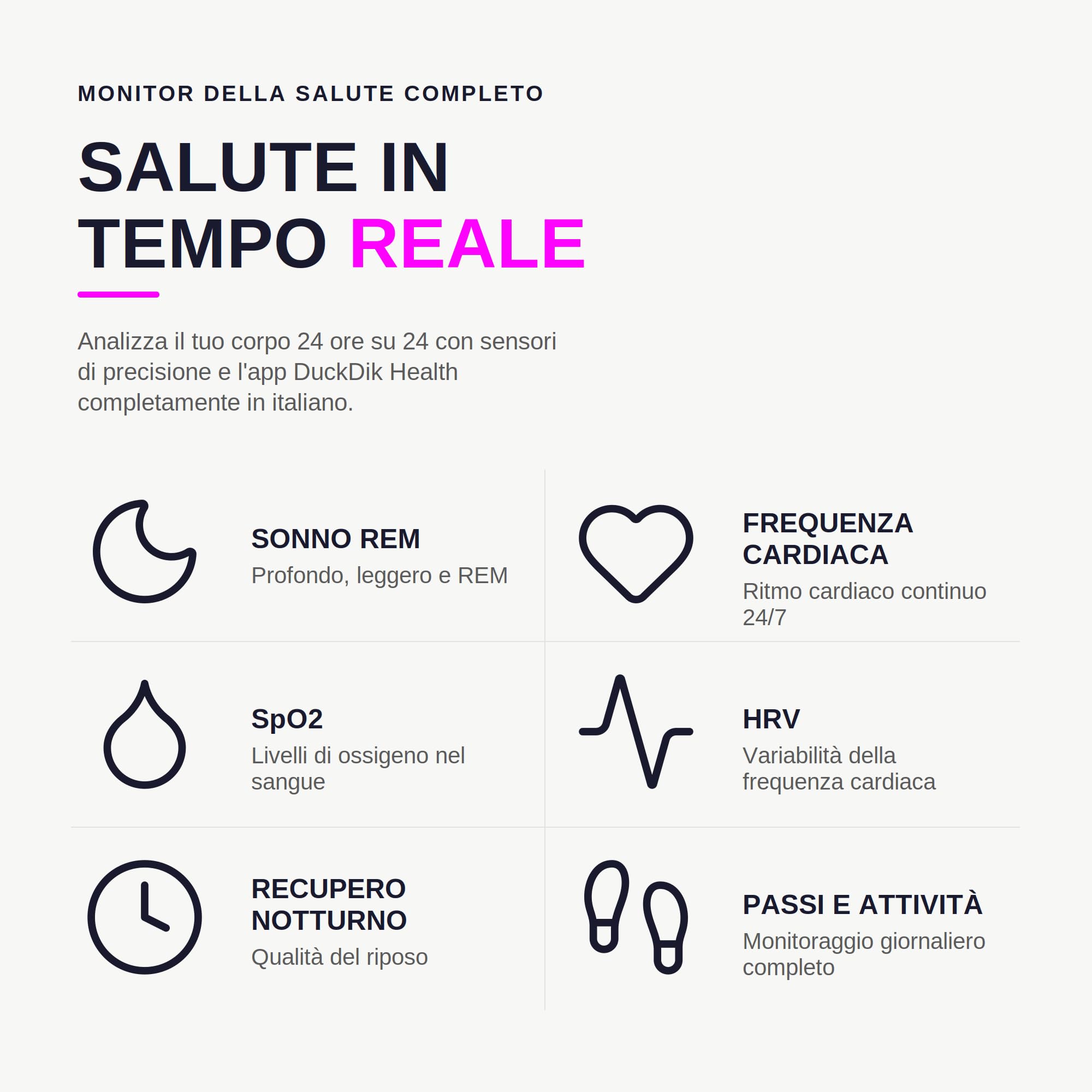 Sense Smart Band senza Display Uomo Donna, Progettata in Spagna, Coach IA, Monitor Sonno Energia Recupero, Frequenza Cardiaca 24/7 HRV SpO₂, IP68, +45 Giorni, Senza Abbonamento, Nero