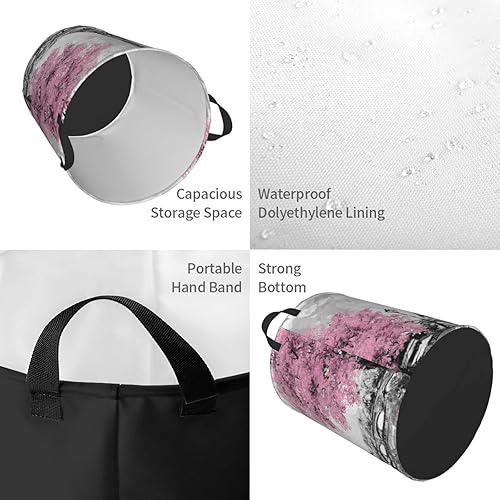 Miniatura 3 de Cesta redonda de 62 l para ropa sucia retro París Torre Eiffel cesta de almacenamiento de revestimiento impermeable organizador Bin para ropa de