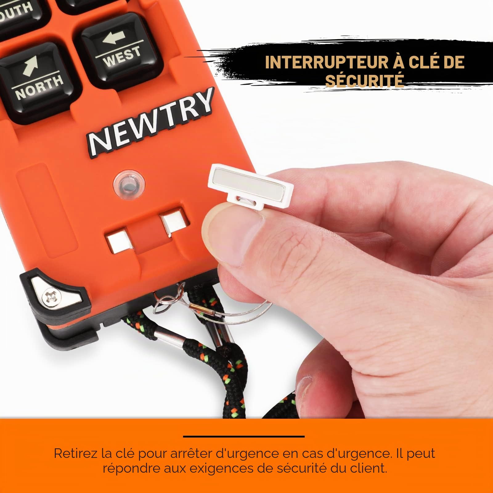 NEWTRY 12V Télécommande pour Grue à Double émetteur Contrôleur Industriel | 6 canaux, portée de 100 m, étanche à IP65, boîtier robuste, signalisation dédiée, pour appareils de levage, grues et camions