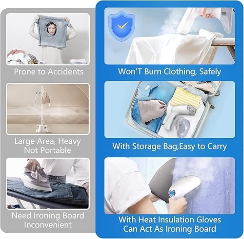 Miniatura 5 de 30S Calentamiento rápido eliminar arrugas vaporizador ropa 1350 W vapor ropa de mano cortinas para el hogar ropa vaporizadores de ropa 380ML tanque