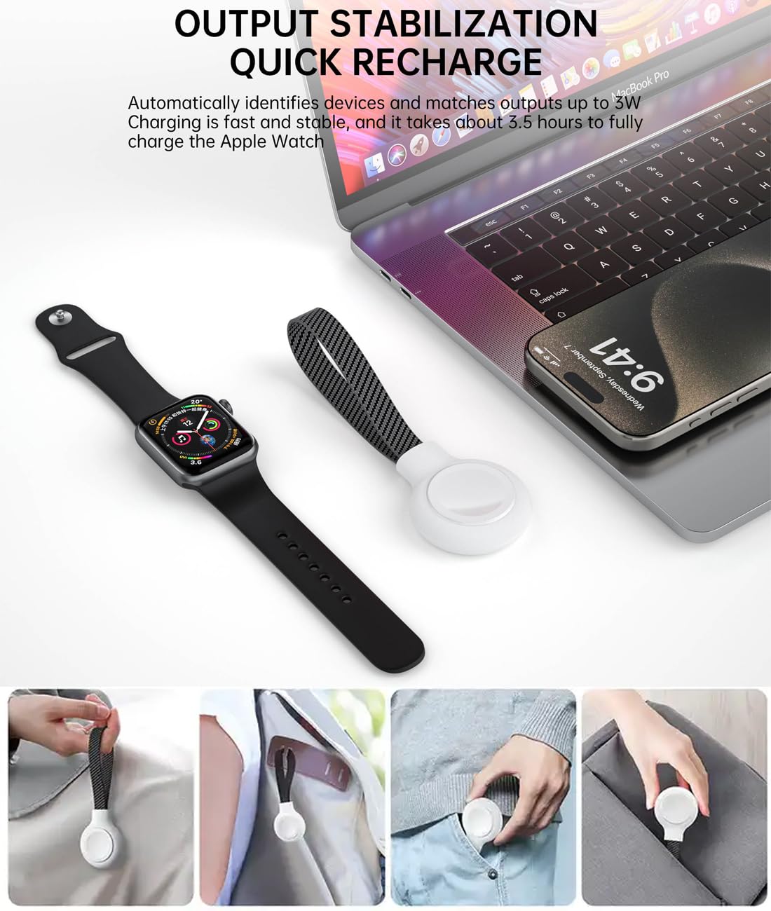 Amazon.co.jp: スマートウォッチ充電ドック NEW style apple Watch用 