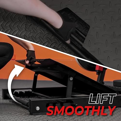 Miniatura 7 de GMWD Máquina de empuje de cadera, máquina de puente de glúteos cargada con placa de 800 libras con soporte para peso, equipo de ejercicio de glúteos