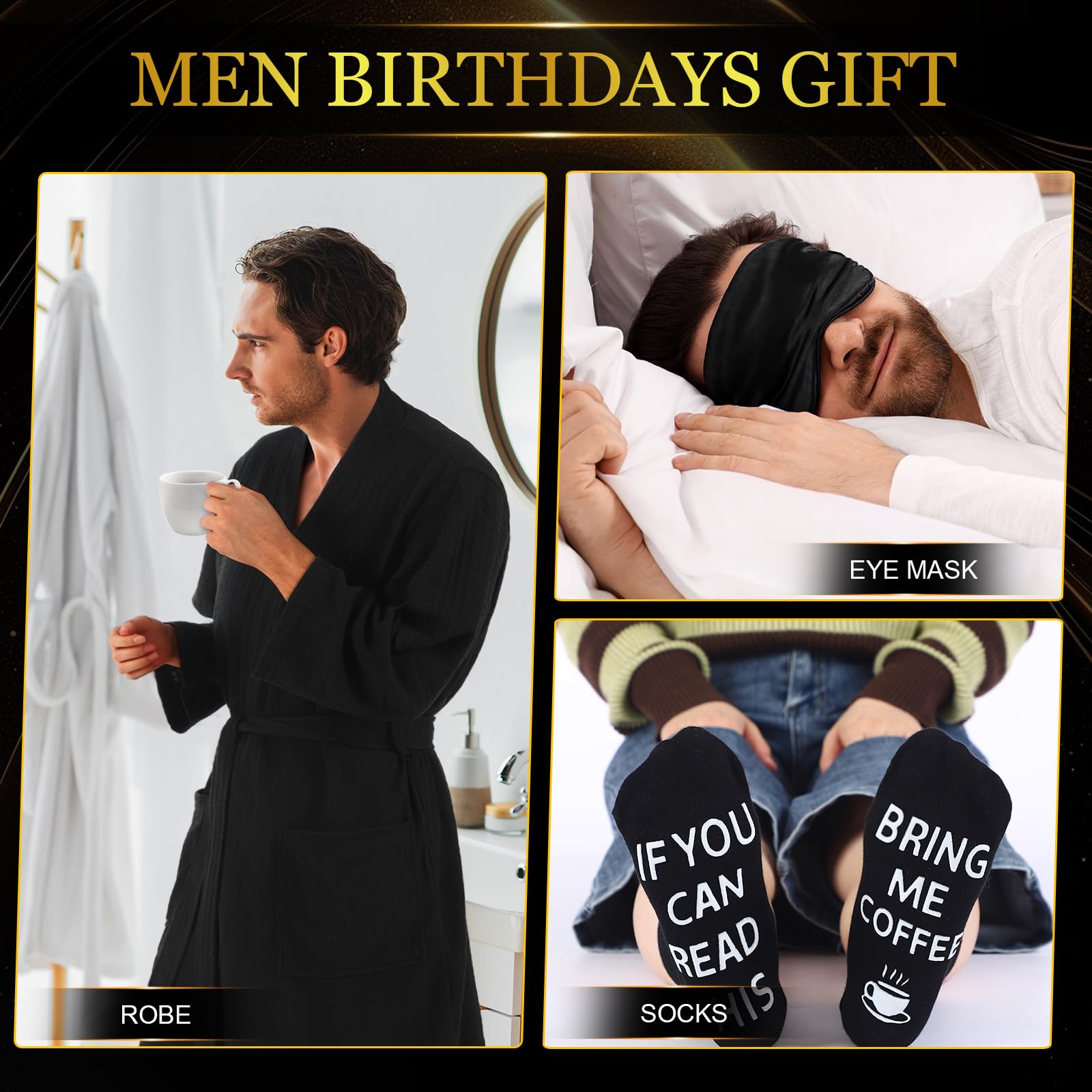 13 cestas de regalo de cumpleaños para hombres, regalos de recuperación para hombres, caja de regalo de Navidad, vaso, cartera, bata, velas perfumadas, cuaderno, calcetín, pulsera, bolígrafo