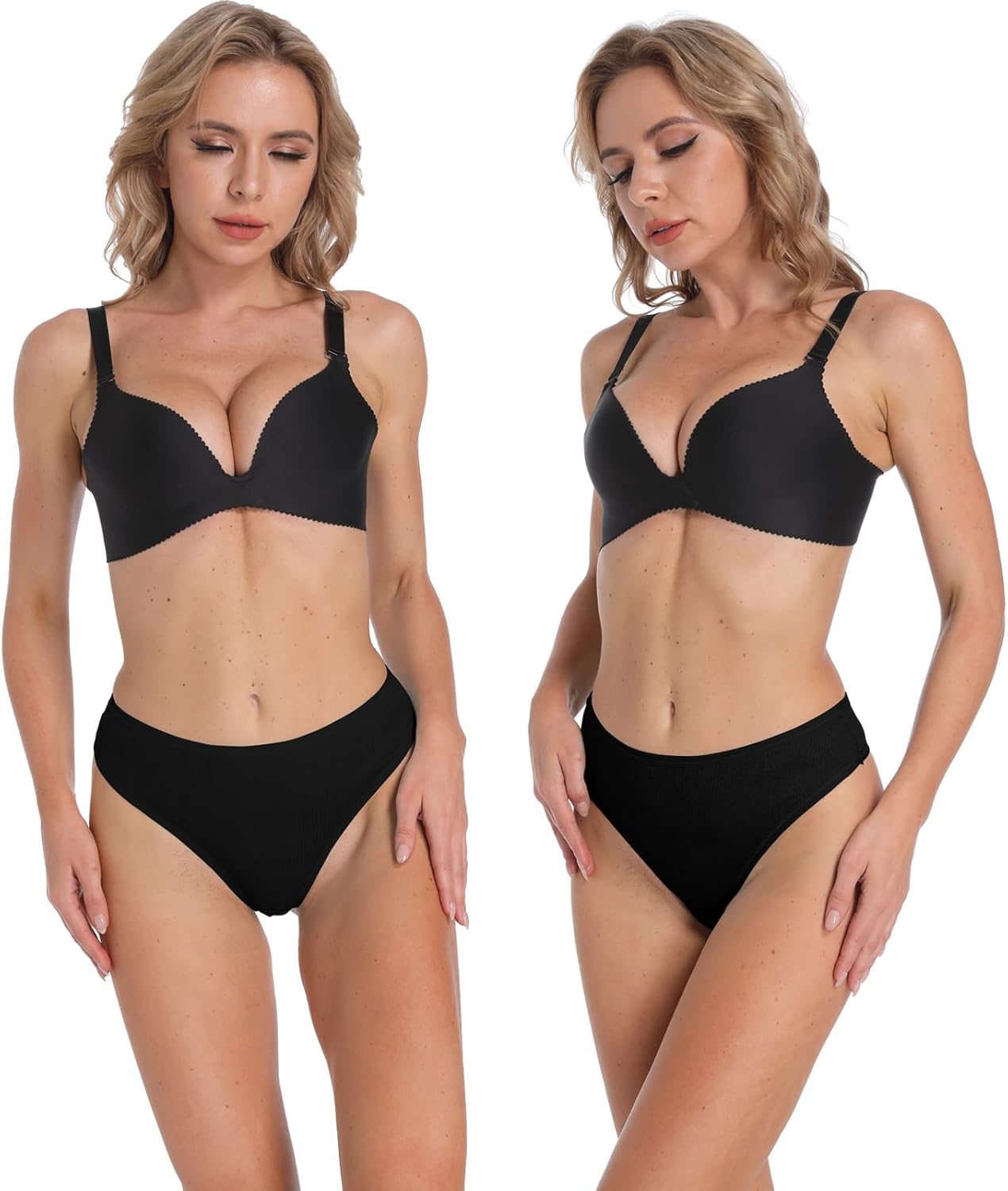 High Waisted Cotton Thongs Underwear For Women Breathable Sport Athletics Panties High Rise Plus Size Multipack - Image 3