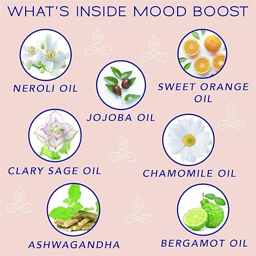 Miniatura 5 de Laki Naturals Mezcla de aceites esenciales Mood Boost (botella de rodillo de 0.3 fl oz)  Aromaterapia calmante para el equilibrio emocional  Naranja