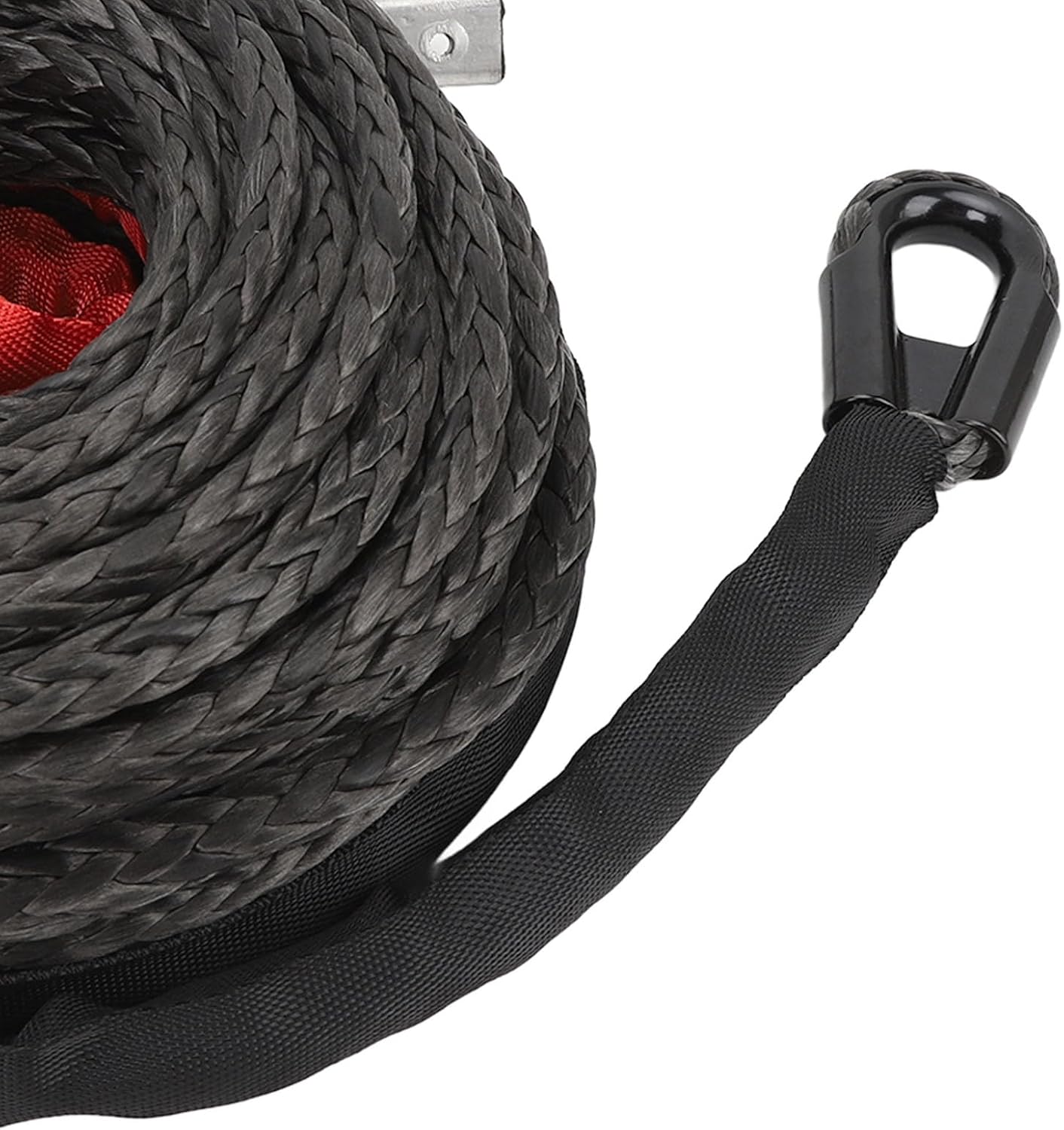 9.5mm x 29m Synthetic Winch Rope - 16534 lbs Strength Heavy-Duty Off-Road Recovery Cable with Protective Sleeve for 4WD ATV UTV SUV