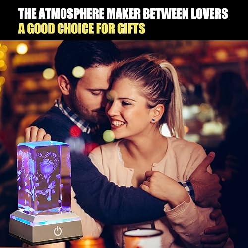 Miniatura 8 de Regalos de cumpleaños para mujer, bola de cristal 3D K9, luz nocturna creativa, lujosa y hermosa, día de San Valentín, cumpleaños, aniversarios,