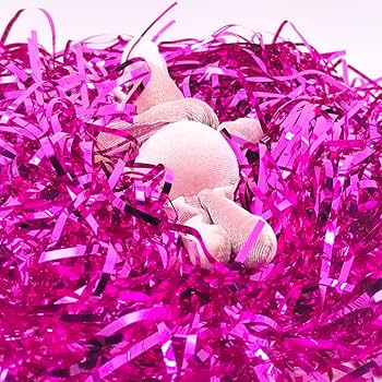 Papier Déchiqueté Rafia Rose - Garniture Pour Boîte Cadeau, Panier, Mariage, Anniversaire - Lot De Remplissage Décoratif