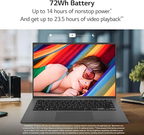 Miniatura 5 de LG gram (2022) 14Z90Q - Laptop ultraligera, pantalla IPS de 14 pulgadas (1920 x 1200), procesador Intel Evo 12 generación i7 1260P, LPDDR5 de 32 GB,