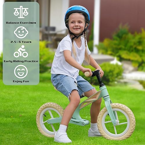 Miniatura 2 de Bicicleta de equilibrio para niños de 2 años, bicicleta de empuje de 12 pulgadas, bicicleta deportiva de entrenamiento temprano, asiento y manubrio