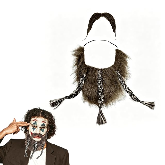 CHENNAN 1 Juego Barba de Simulación, Conjunto de Bigote de Barba, Barba Falsa Espeluznante de Halloween
