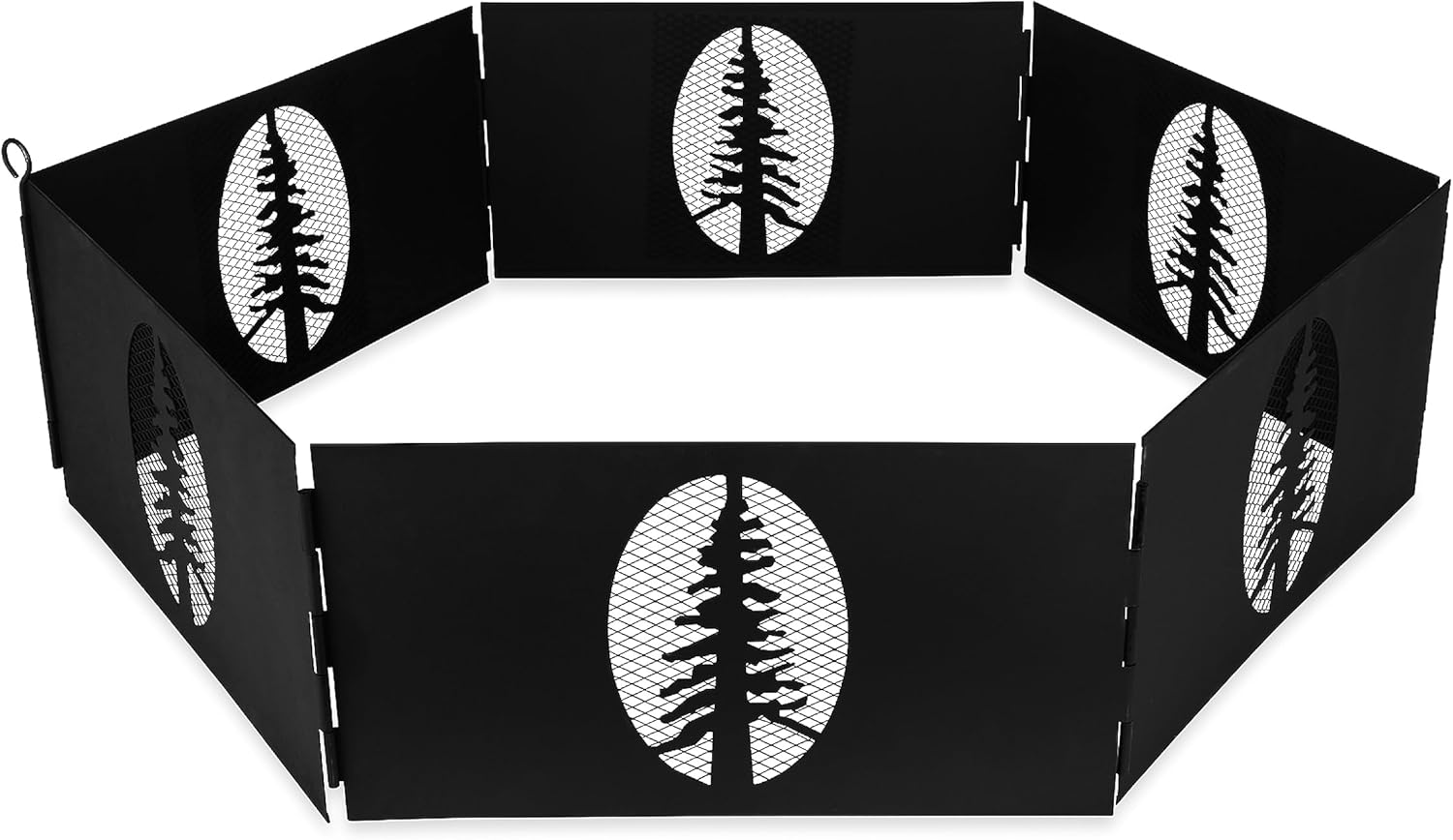 Camco Heavy Duty Steel Campfire Ring - 27 Wide with Hinged Construction, Portable Collapsible Design is Easily Transportable, Comes with Storage Bag - (51091), black