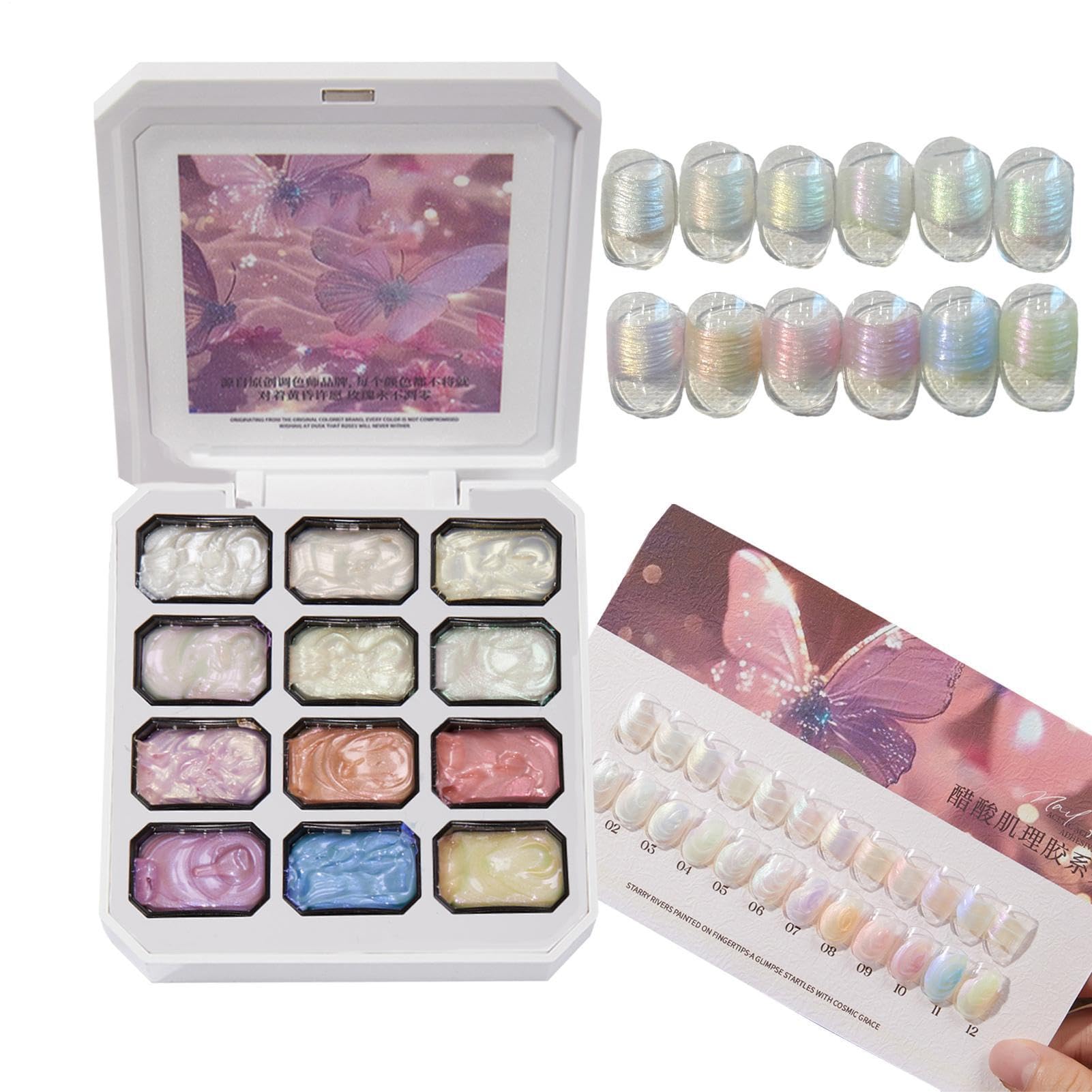 Gel de alta pigmentación para decoración de uñas cosmética de larga duración de 24g 8