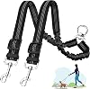 Double Dog Lead for Walking 2 Dogs No Tangle,Safety Handle,360° Tangle-Free,Reflective,Adjustable Shock Absorbing,Double Dog Lead-No leash-Black (for Pets 10-25kg)