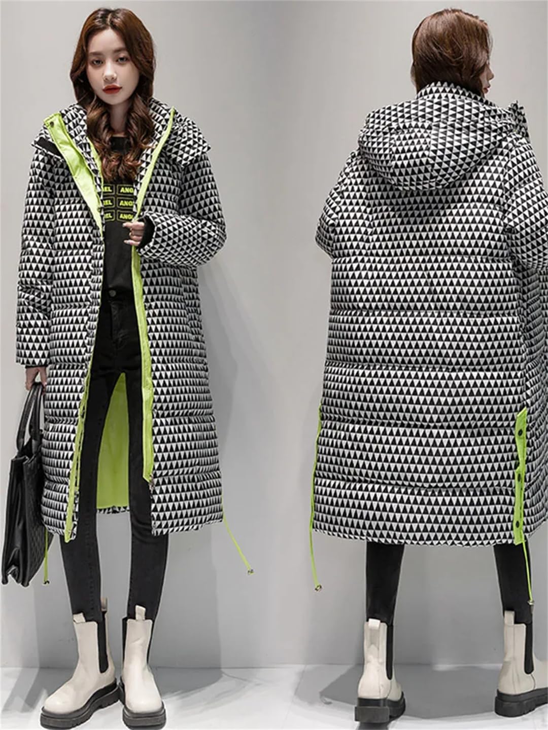 Women Snow Coat Padded Warm Jacket Down Jacket Winter Oversized Thick Long Parkas Waterproof Coat