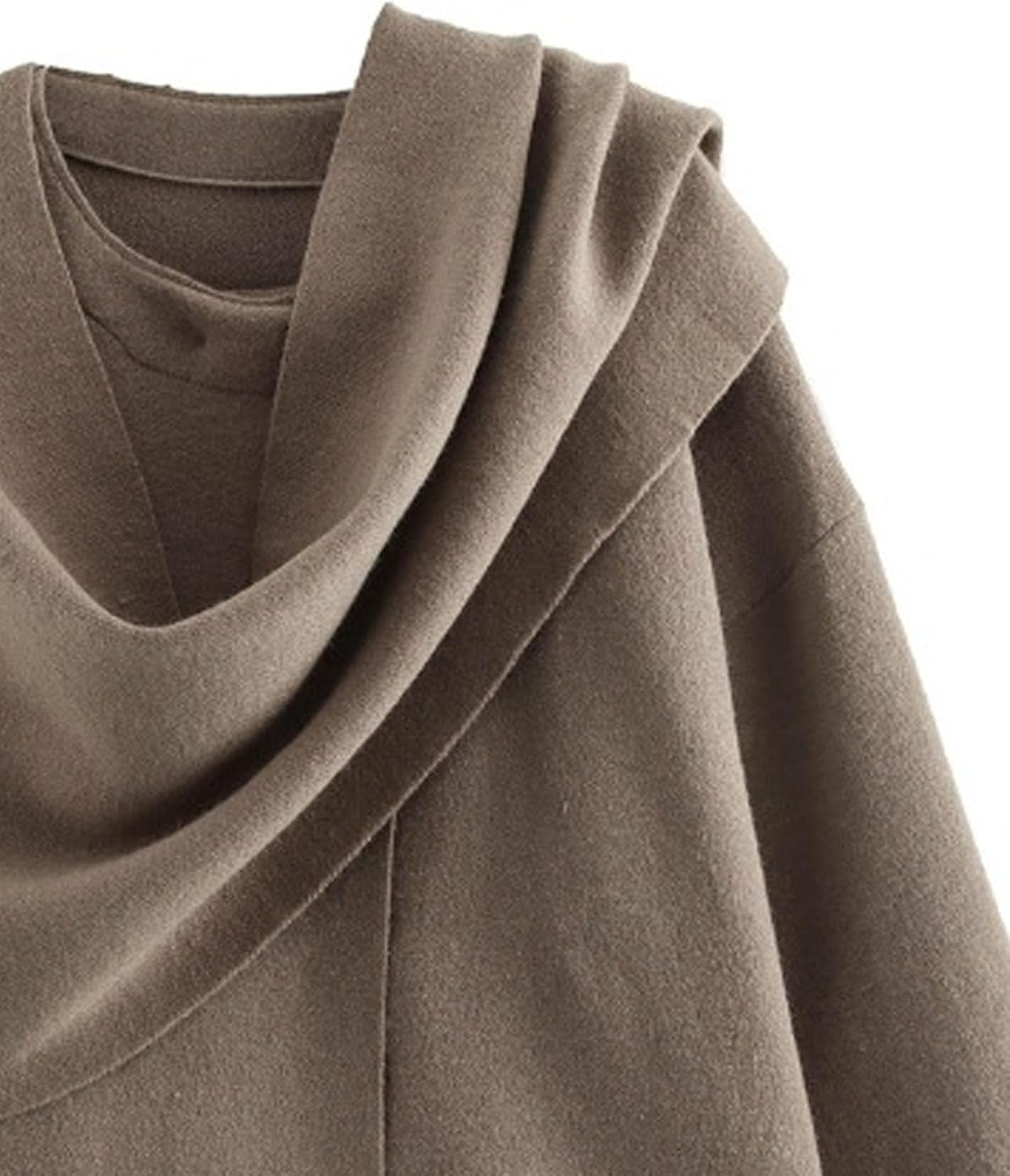 SEMATOMALA Women's Oversized Scarf Sweater Jacket Shawl Wraps Top Long Sleeve Button Winter Knit Peacoat Outwear - Image 3