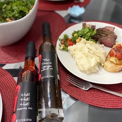 Vista 3 de OMG! Aceite gourmet tailandés de jengibre y sésamo Como se encuentra en el mercado Pike Place