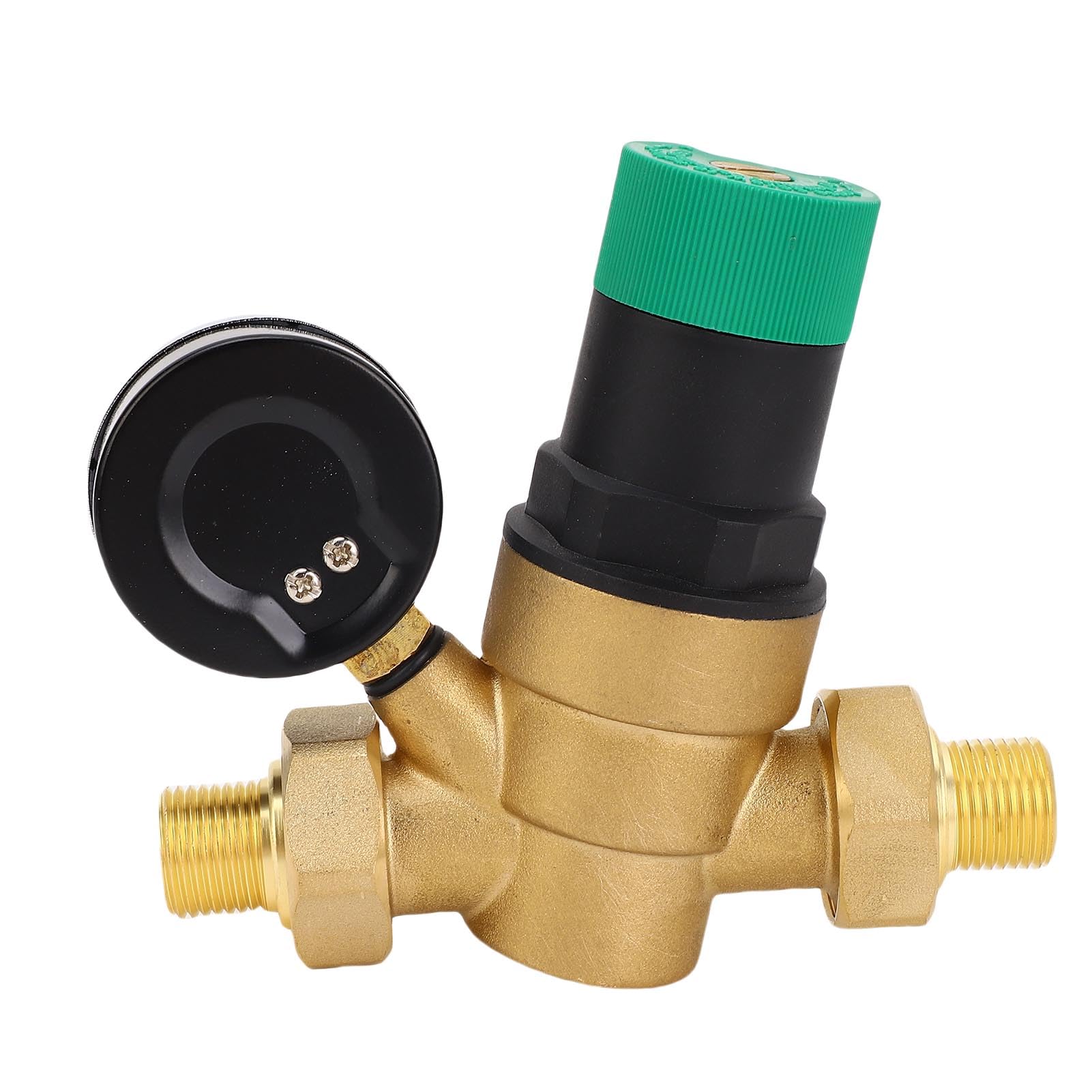 Jectse Regolatore di Pressione Dell'acqua Regolabile Riduttore di Pressione Dell'acqua Efficiente per Scaldabagni a Gas Senza Serbatoio Ottone (1/2 pollice (DN15))