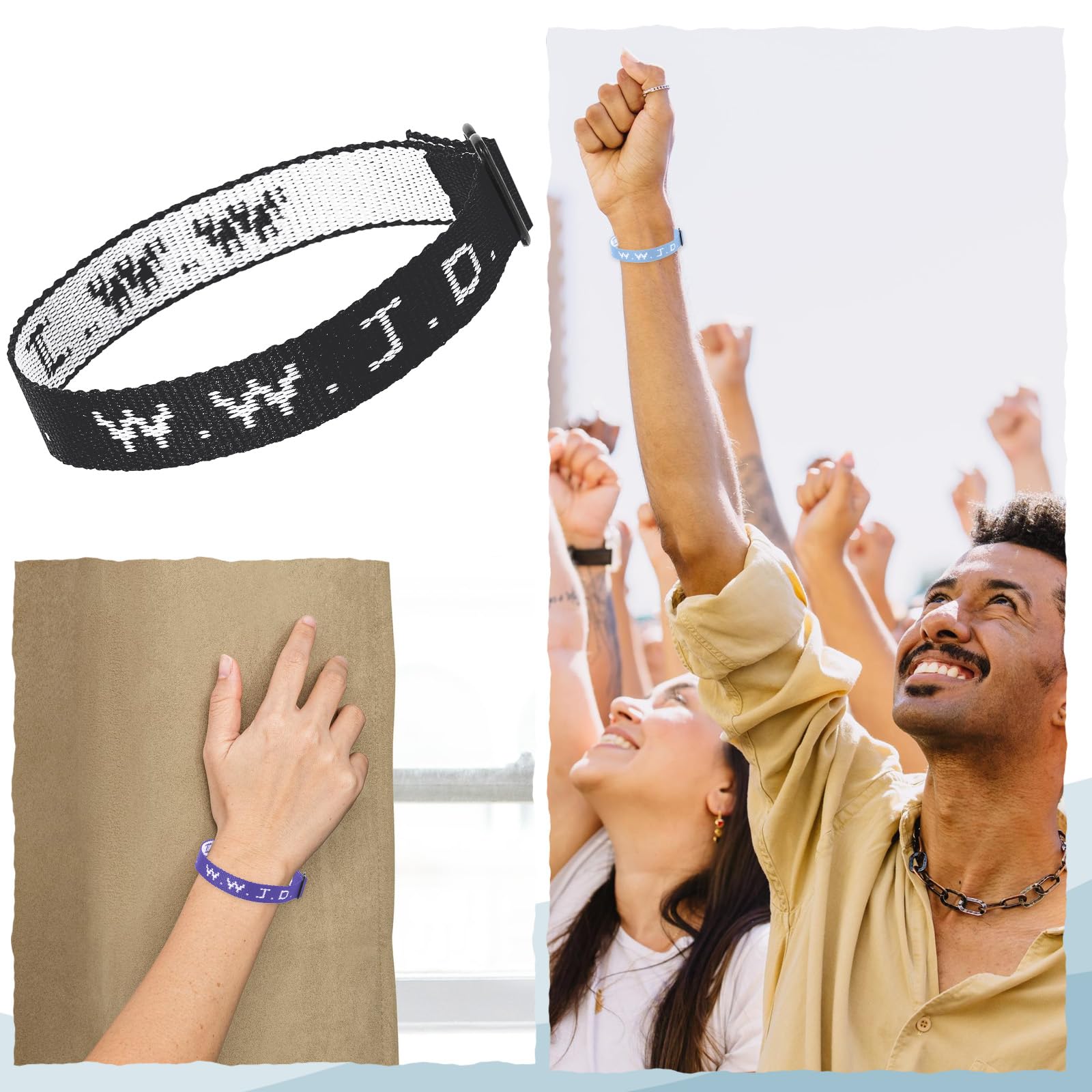 Gjinxi 7-częściowa bransoletka WWJD dla chrześcijan, inspirująca chrześcijańska bransoletka Jezusa, regulowana, dla kobiet i mężczyzn, co godność Jezusa, bransoletka dla chrześcijańskich religijnych