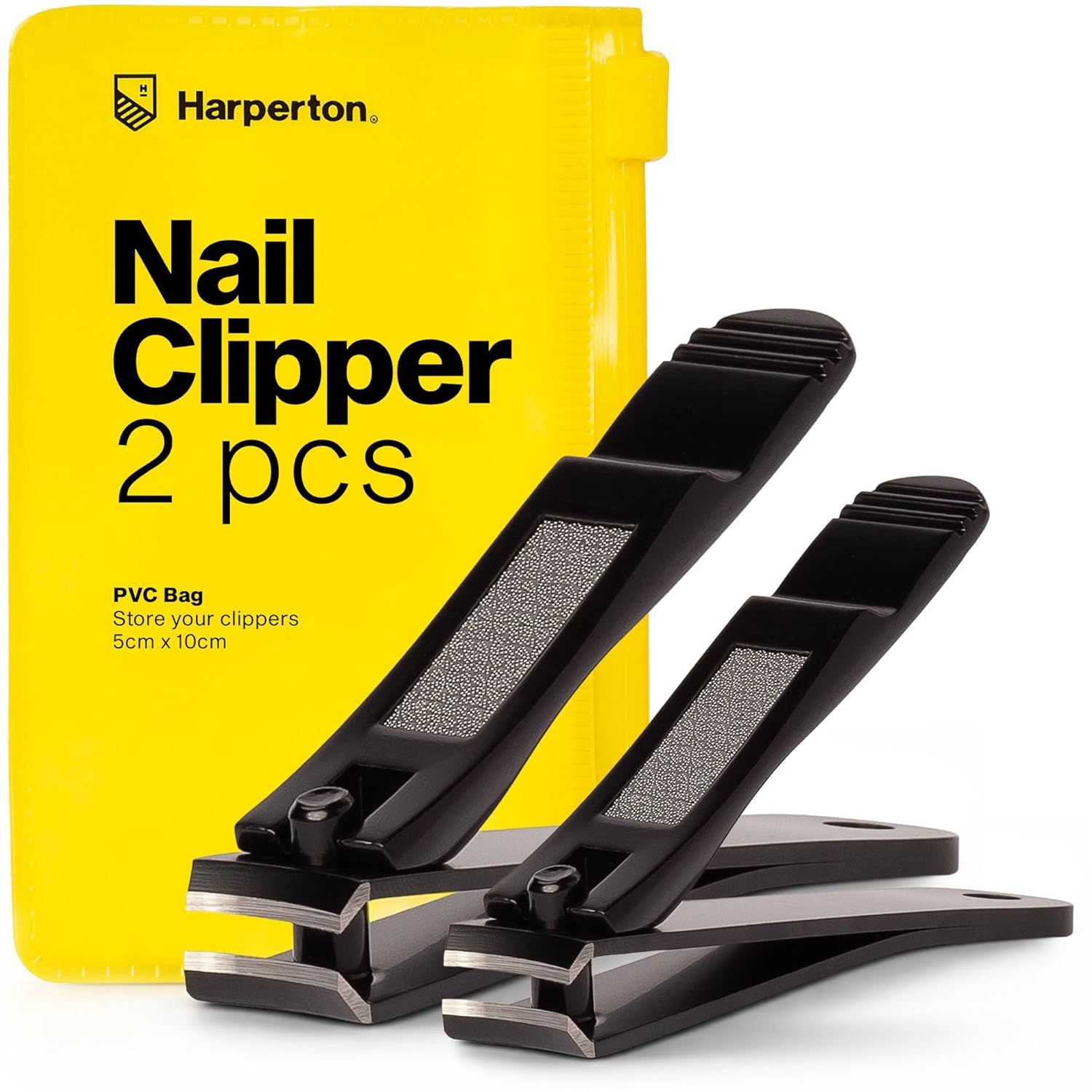 Nail Clippers for Thick Nails - 2 Pack Heavy Duty Toenail Fingernail Clippers for Men Precision Stainless Steel