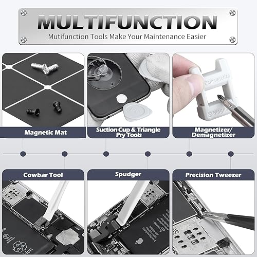Miniatura 4 de Juego de destornilladores de precisión, destornillador electrónico con 101 puntas de destornillador magnético, kit de herramientas de reparación de