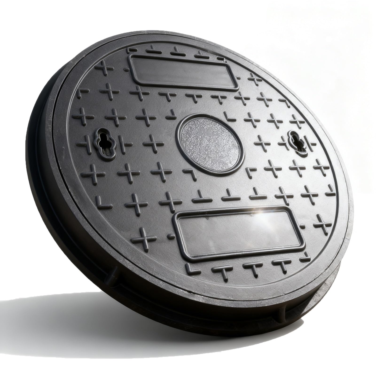 Couvercle de trou d'égout rond composite ultra résistant de 50 cm
