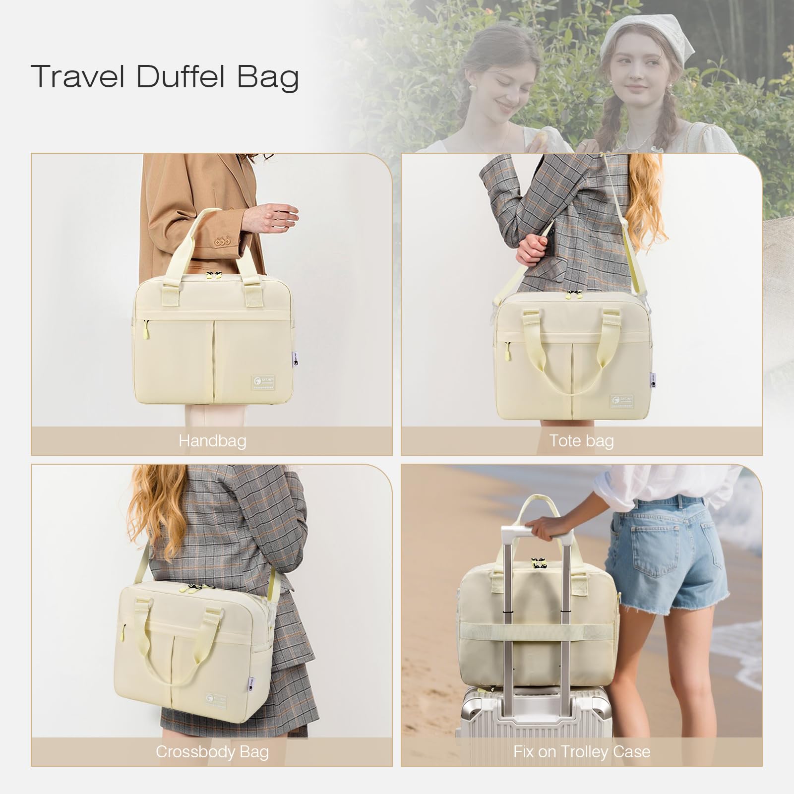 SPAHER Extensible Sac de Voyage Cabine Avion Air France 40x30x15 à 40x30x25 Eurowings Wizzair Bagage Cabine Sac de Maternité Weekend Sport Piscine Femme Homme Bagage à Main avec Pack de Maquillage