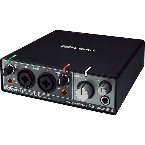 Roland RUBIX22 2-In/2-Out High-Resolution Interface, 2-in/4-out Hi-Res Interface For Mac, PC and IPad