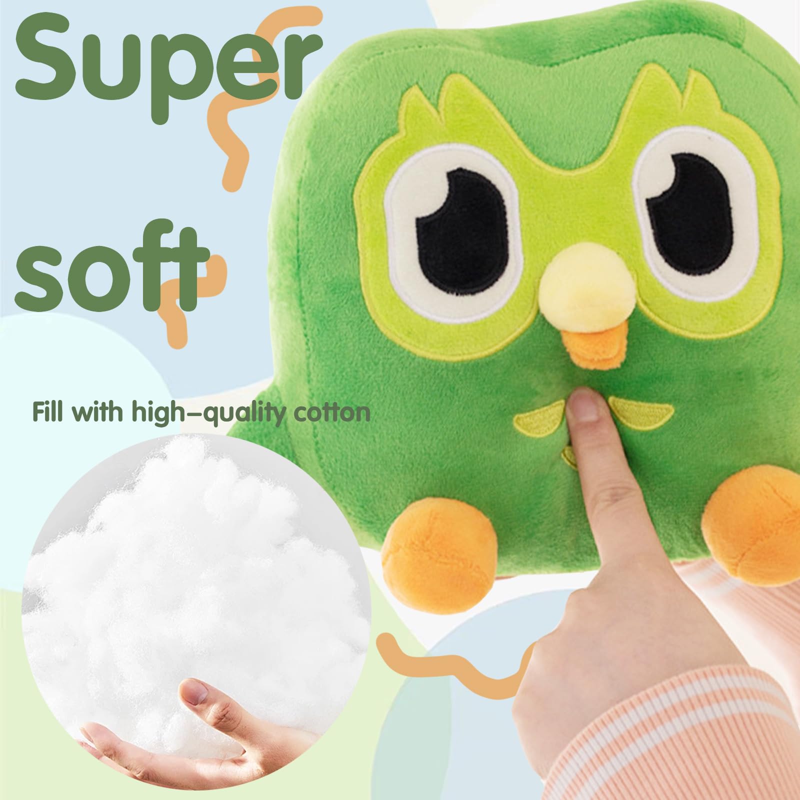 LUKIUP Green Owl Plush Toy 20 * 30cm Peluche Gufo Verde Plush Owl for