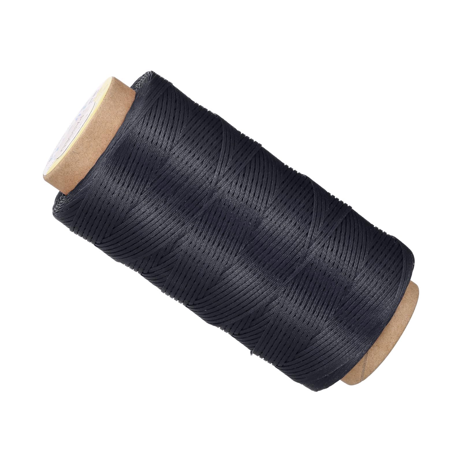 Kozelo Leather Waxed Sewing Thread -[1mm (210D/16) x 186 Yards] Practical Long Waxed Cord Sewing Thread for Leather Craft DIY Bookbinding Use|Polyester, Charcoal